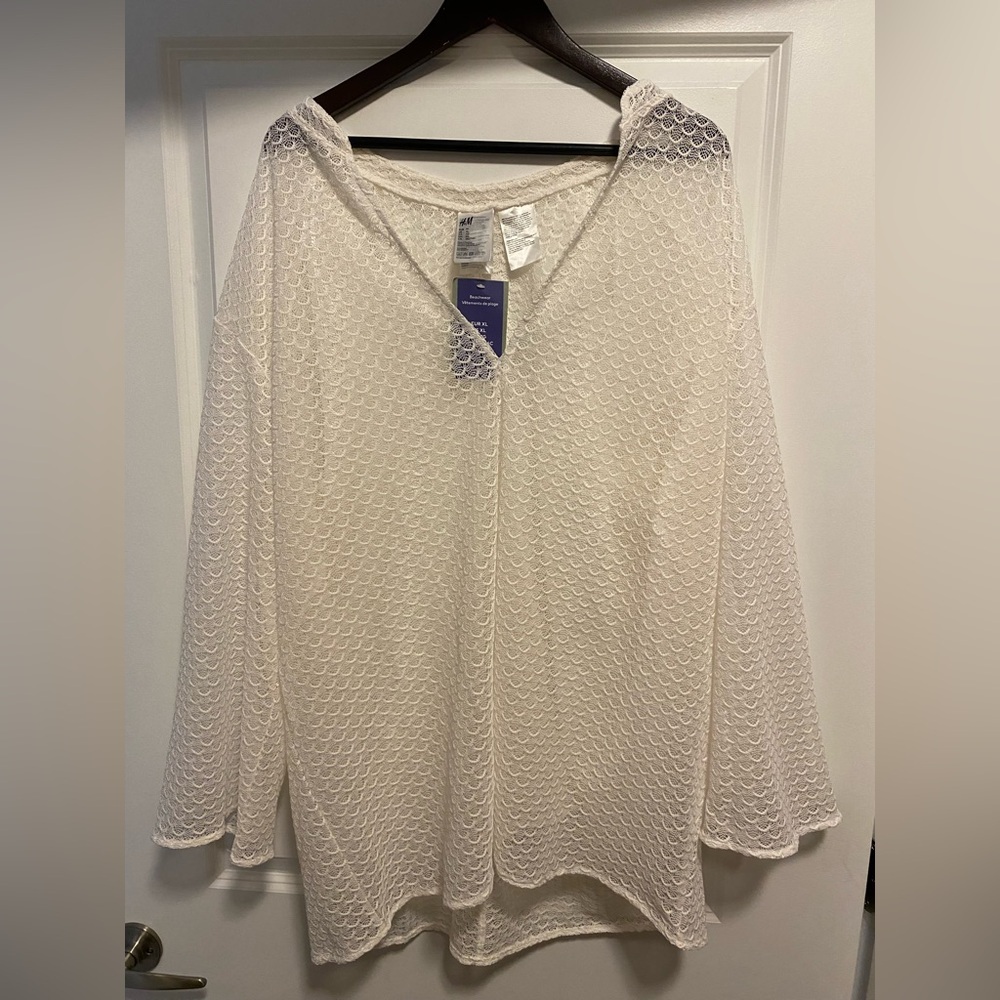 H&M White Lace beach cover up